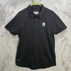 BYLT‎ Mens Large Drop Cut Short Sleeve Polo Shirt Lux Athleisure Stretch Casual